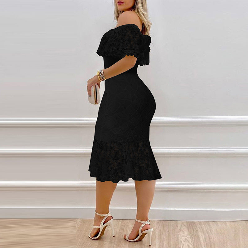 Stunner In Stylish Lace Midi Dress InsStreet