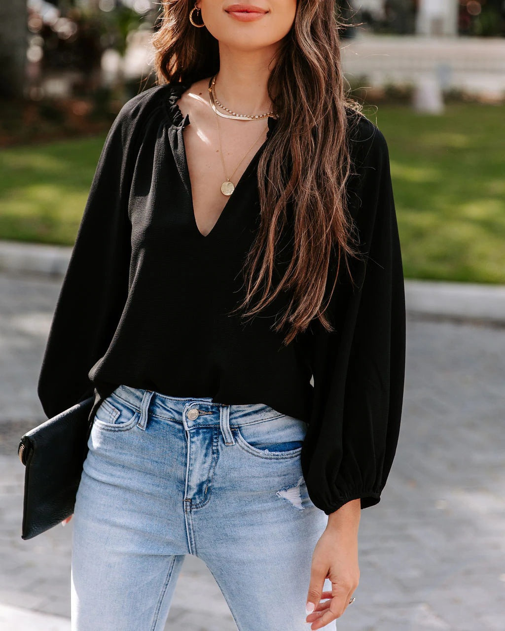 Sheer Bliss Peasant Blouse Ins Street