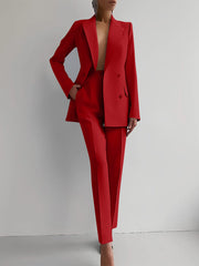 Runway Pocketed Blazer - Red Ins Street