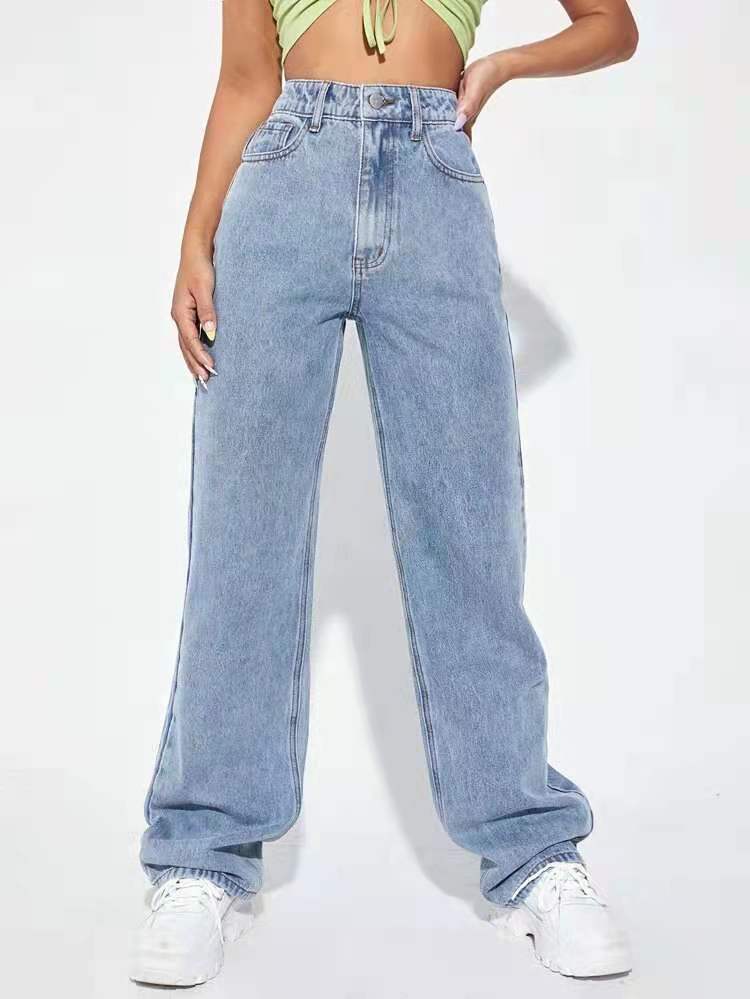 Keep It Classy Tapered Mom Jeans - Light Blue Wash Ins Street