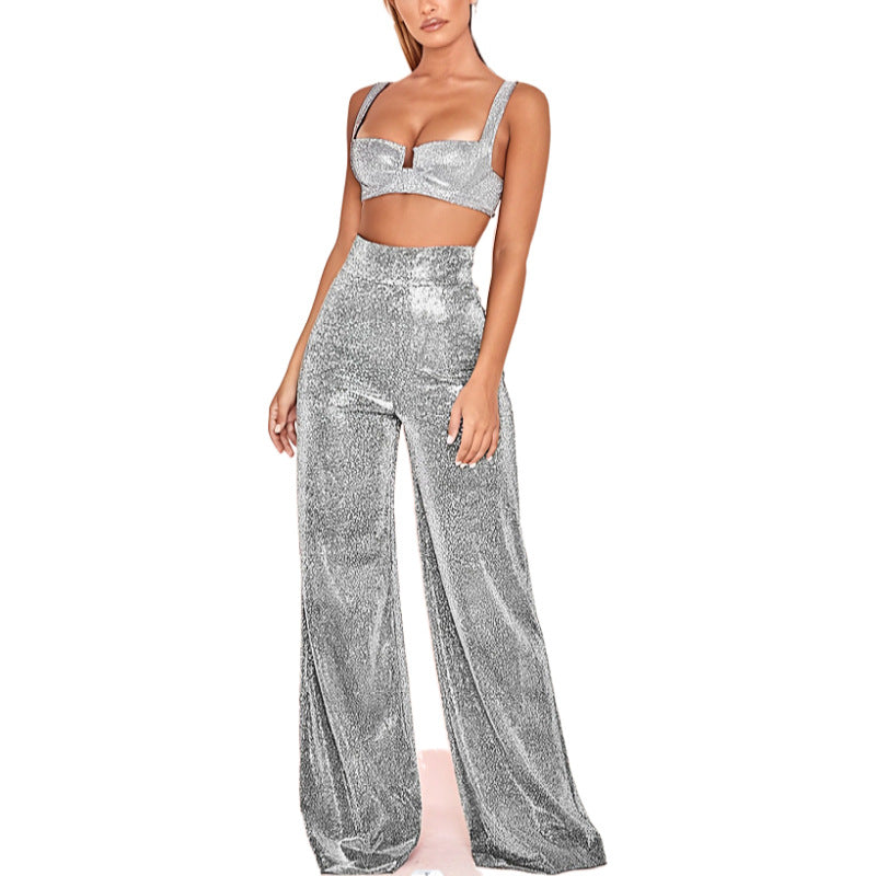 City Nights High Rise Belted Sequin Trousers - FINAL SALE ON T-001