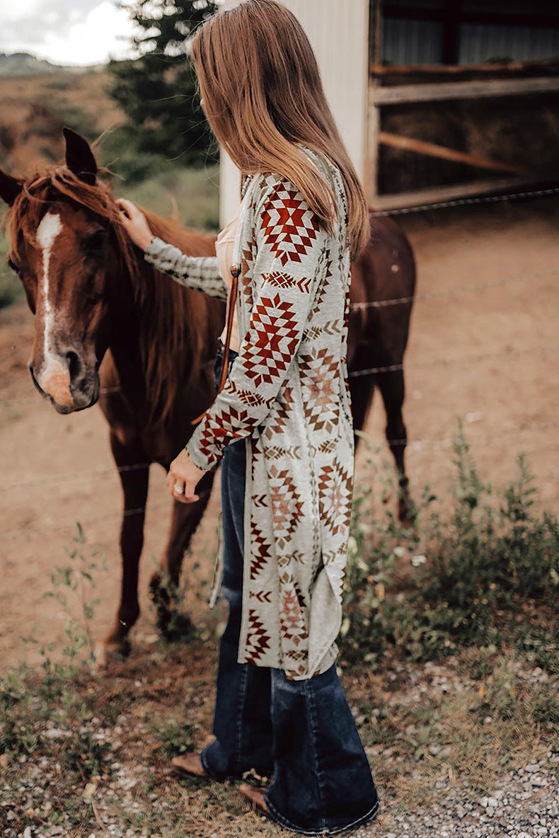 Moller Pocketed Belted Fringe Cardigan