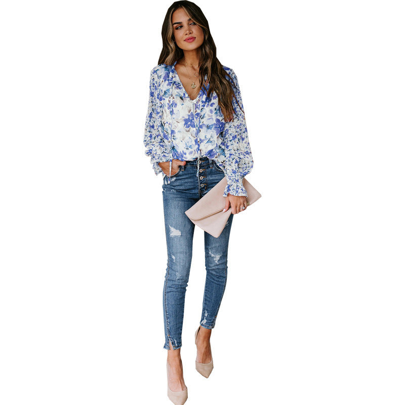 Ponce Floral Pleated Blouse - FINAL SALE Ins Street