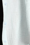 Cobie Cotton Frayed Button Down Top - Light Blue - FINAL SALE MIOU-001