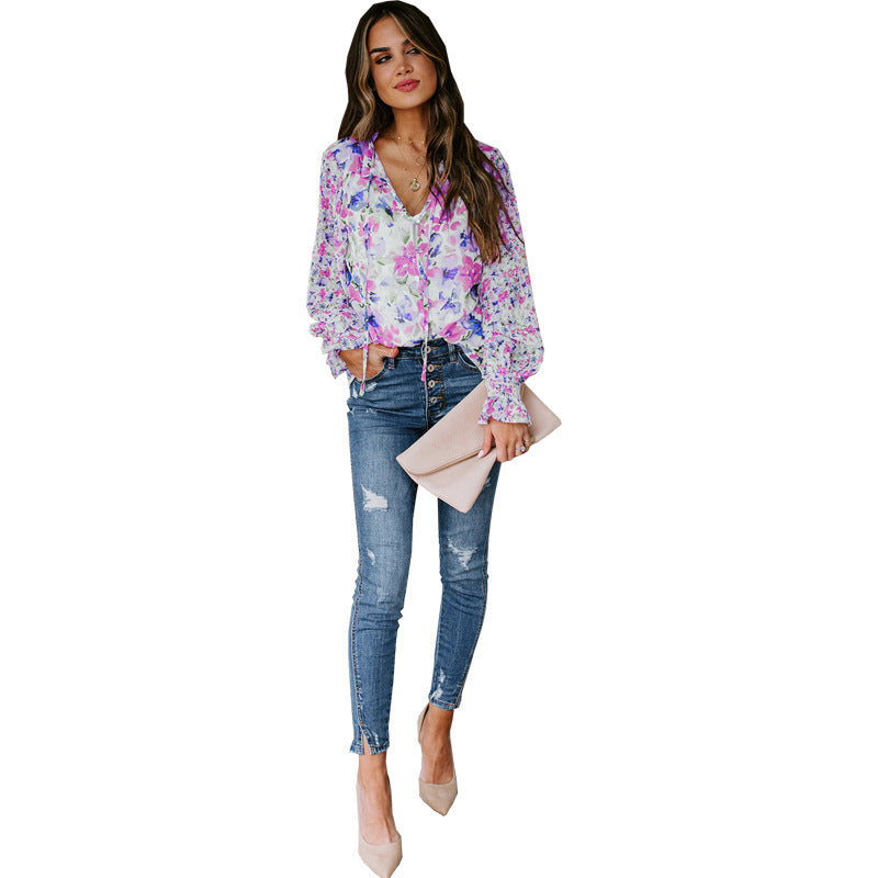 Ponce Floral Pleated Blouse - FINAL SALE Ins Street