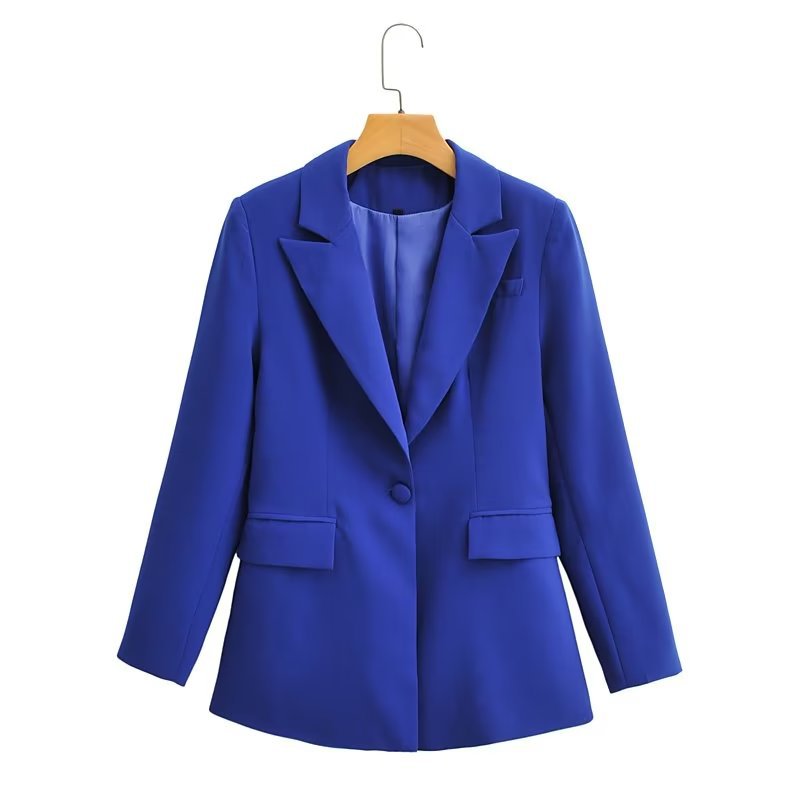 Runway Pocketed Blazer - Kelly Green Ins Street