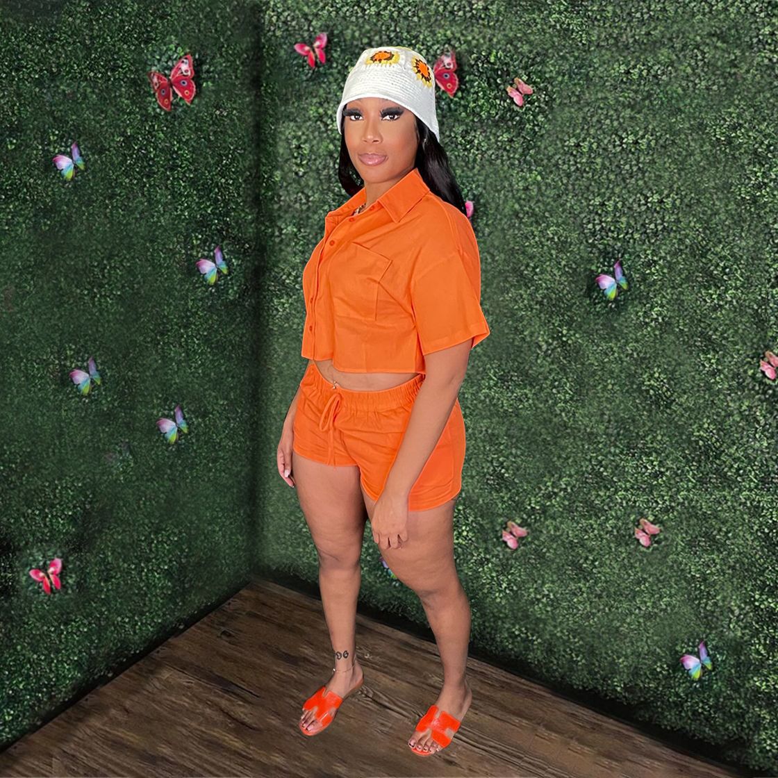 Solid Shirt & Shorts Set Ins Street