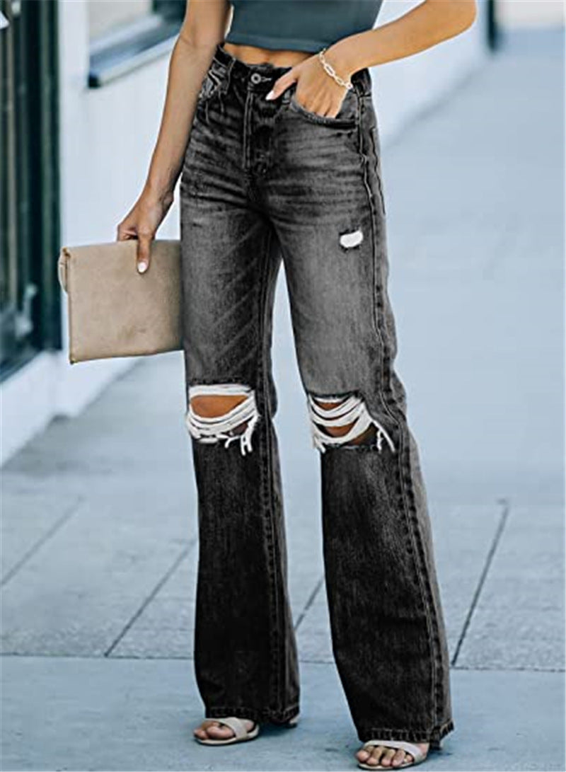 Leslie High Rise 90'S Flare Denim Ins Street