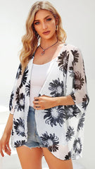 Drop Everything Printed Chiffon Tie Top Ins Street