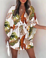 Hartman Printed Satin Wrap Romper Ins Street