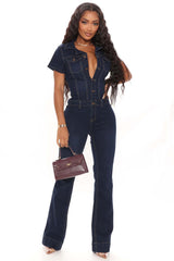 Jean Pocketed Denim Jumpsuit - FINAL SALE