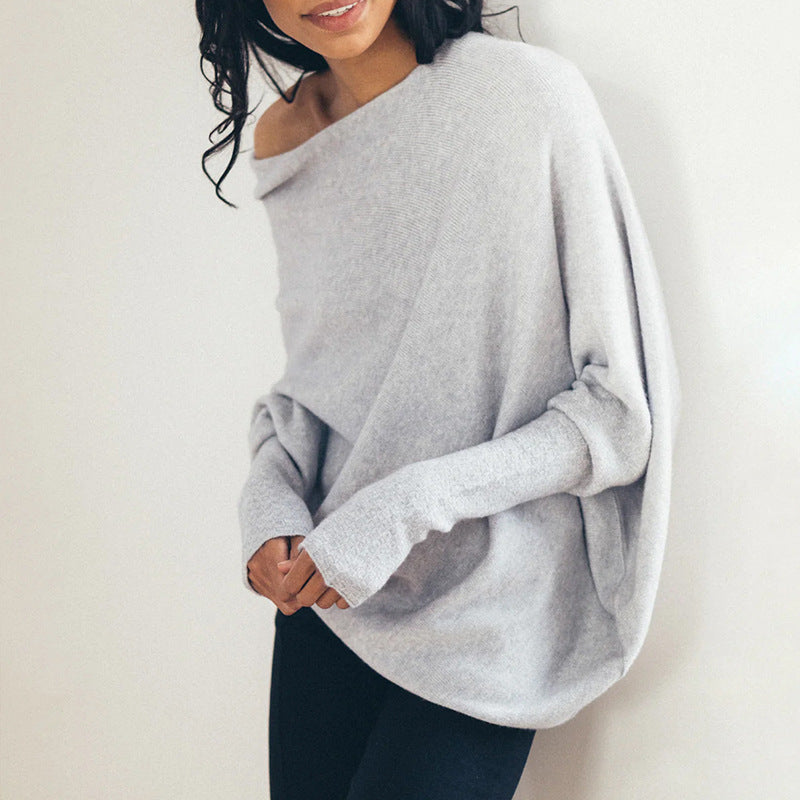 All That Ribbed Cashmere Blend Sweater - Heather Grey - FINAL SALE OLIV-001