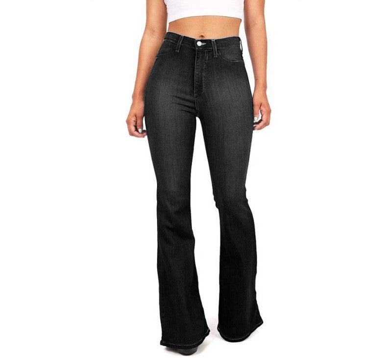 Janelle High Waist Trouser Flare Jean - Indigo Ins Street