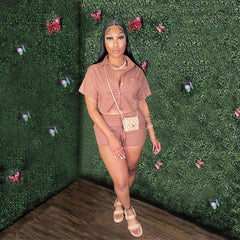 Solid Shirt & Shorts Set Ins Street