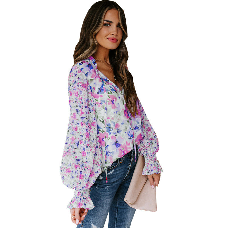 Ponce Floral Pleated Blouse - FINAL SALE Ins Street