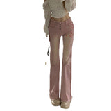 Bloomin' Babe High Waist Printed Flare Jeans - Pink/combo Ins Street