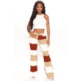 Patch Me If You Can High Rise Flare Jeans - Brown/combo Ins Street