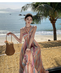 Angel Island Striped Maxi Dress FATE-001