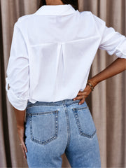 Problem Solved Satin Collared Drape Blouse - Off White Ins Street