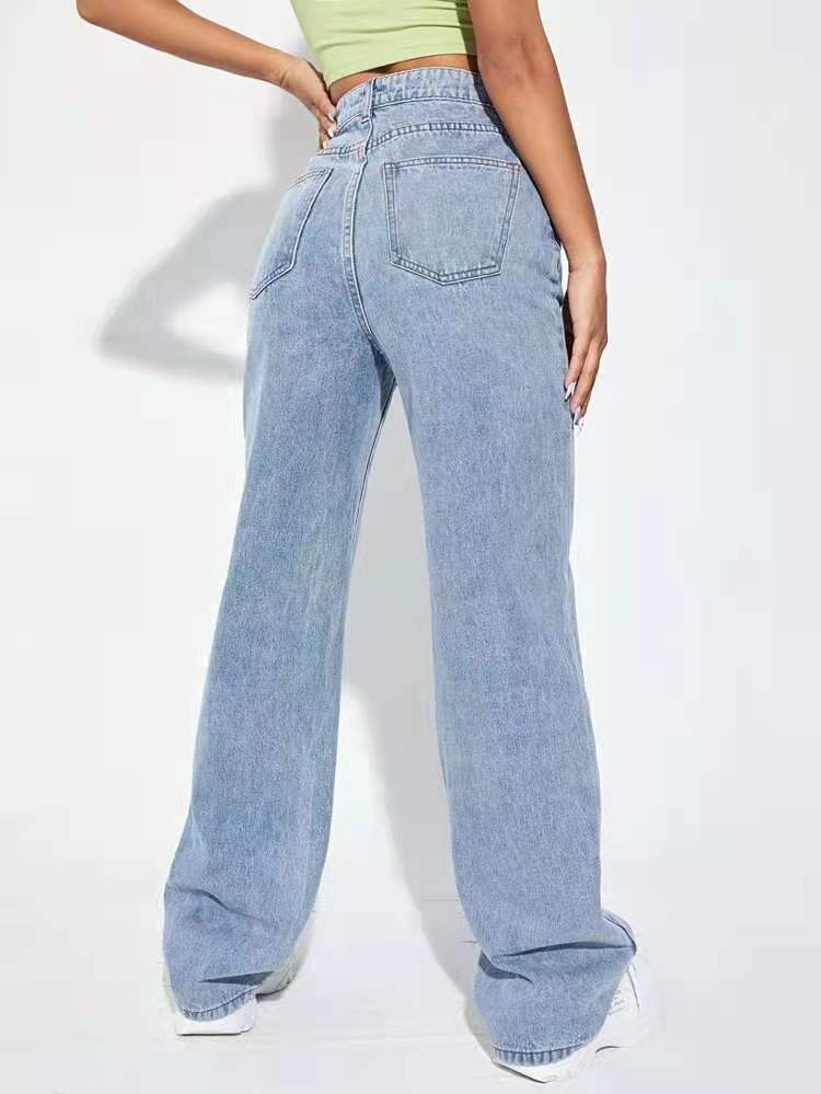 Keep It Classy Tapered Mom Jeans - Light Blue Wash Ins Street