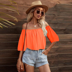 June Off The Shoulder Billowed Top - Rose - FINAL SALE Ins Street