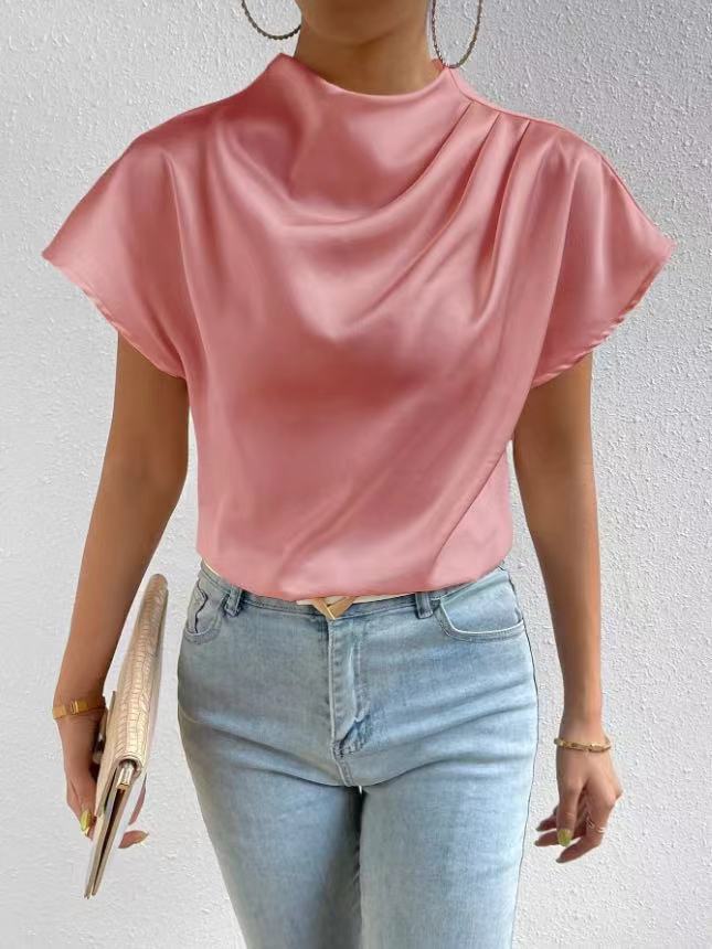 Prestige Satin Cowl Neck Blouse - Sage Ins Street