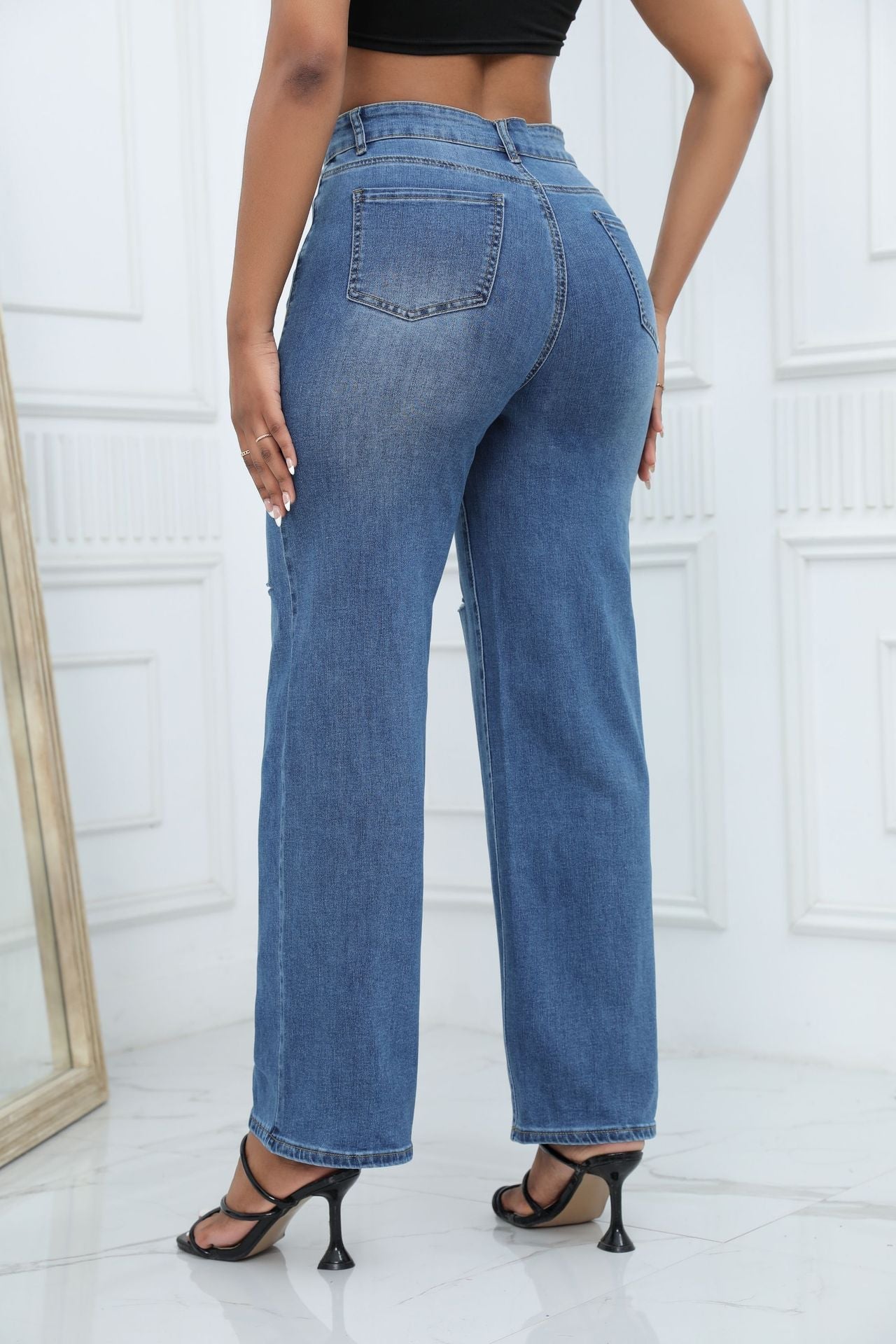 Not Your Girl Ripped Jeans - Light Blue Wash Ins Street