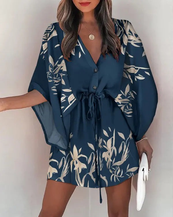 Hartman Printed Satin Wrap Romper Ins Street