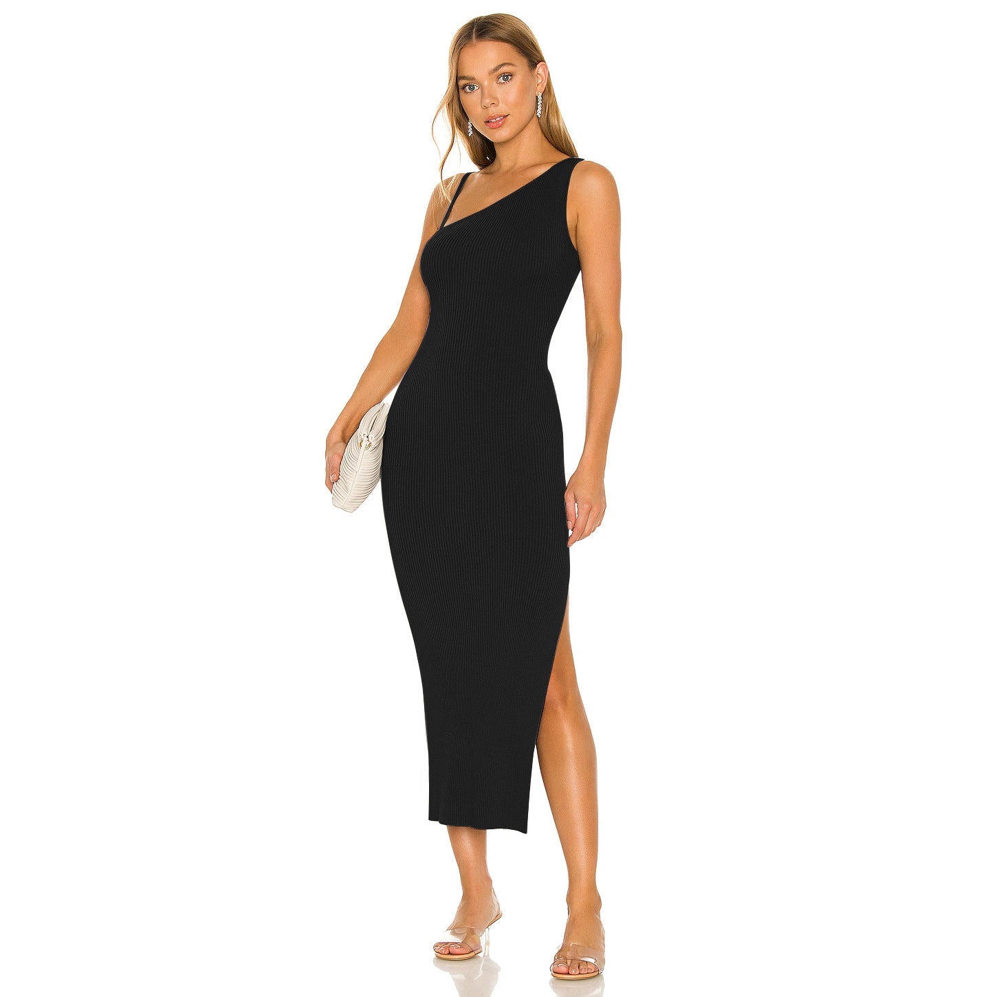 Alessandra Formal One Charming Shoulder Midi Dress InsStreet