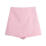 Limon High Rise Tailored Tweed Shorts Ins Street