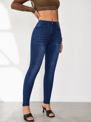 Oooh Girl High Rise Ankle Jeans - Dark Denim Ins Street