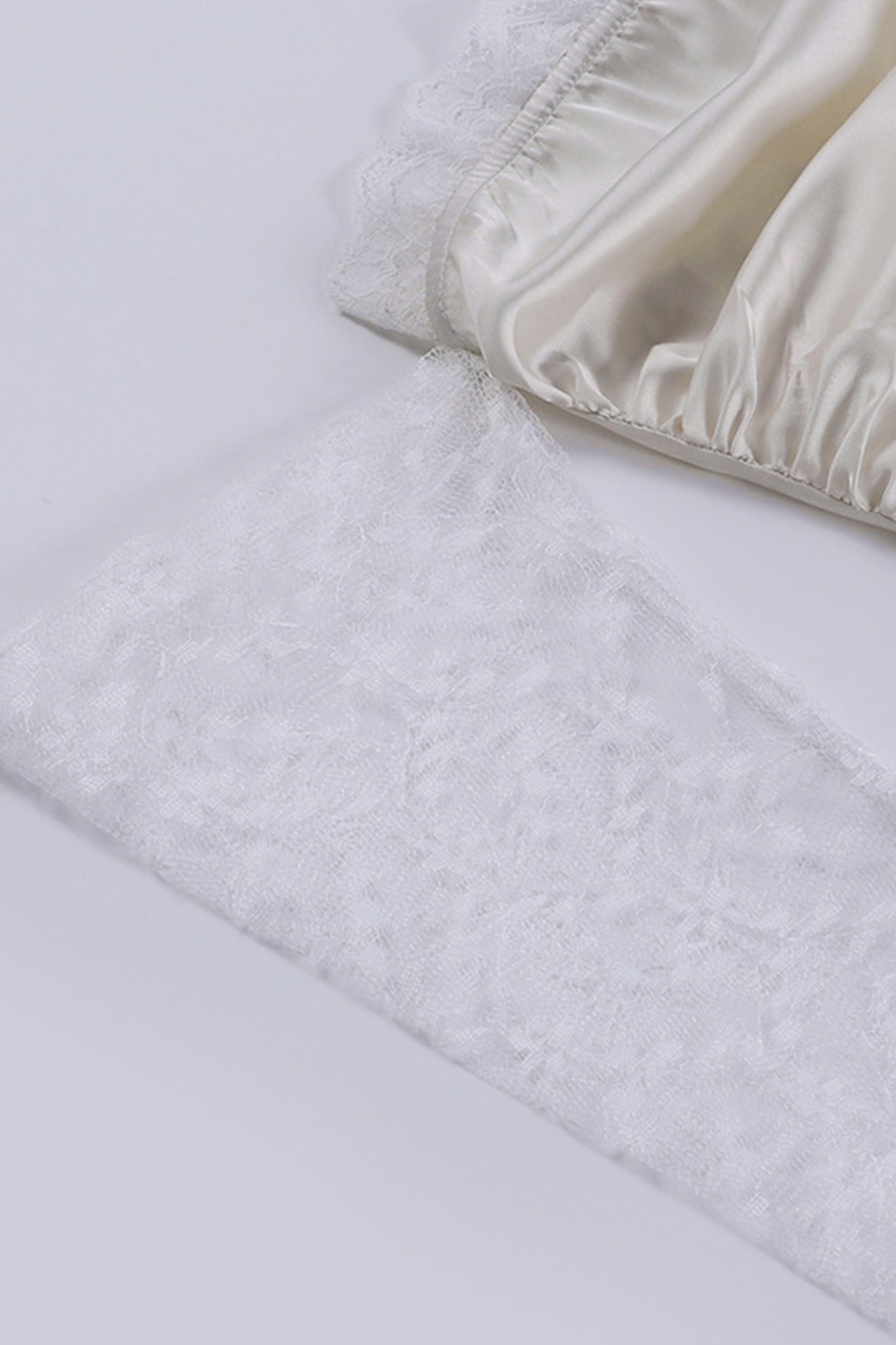 Off Shoulder Lace Sleeve Satin Ruched Dress InsStreet