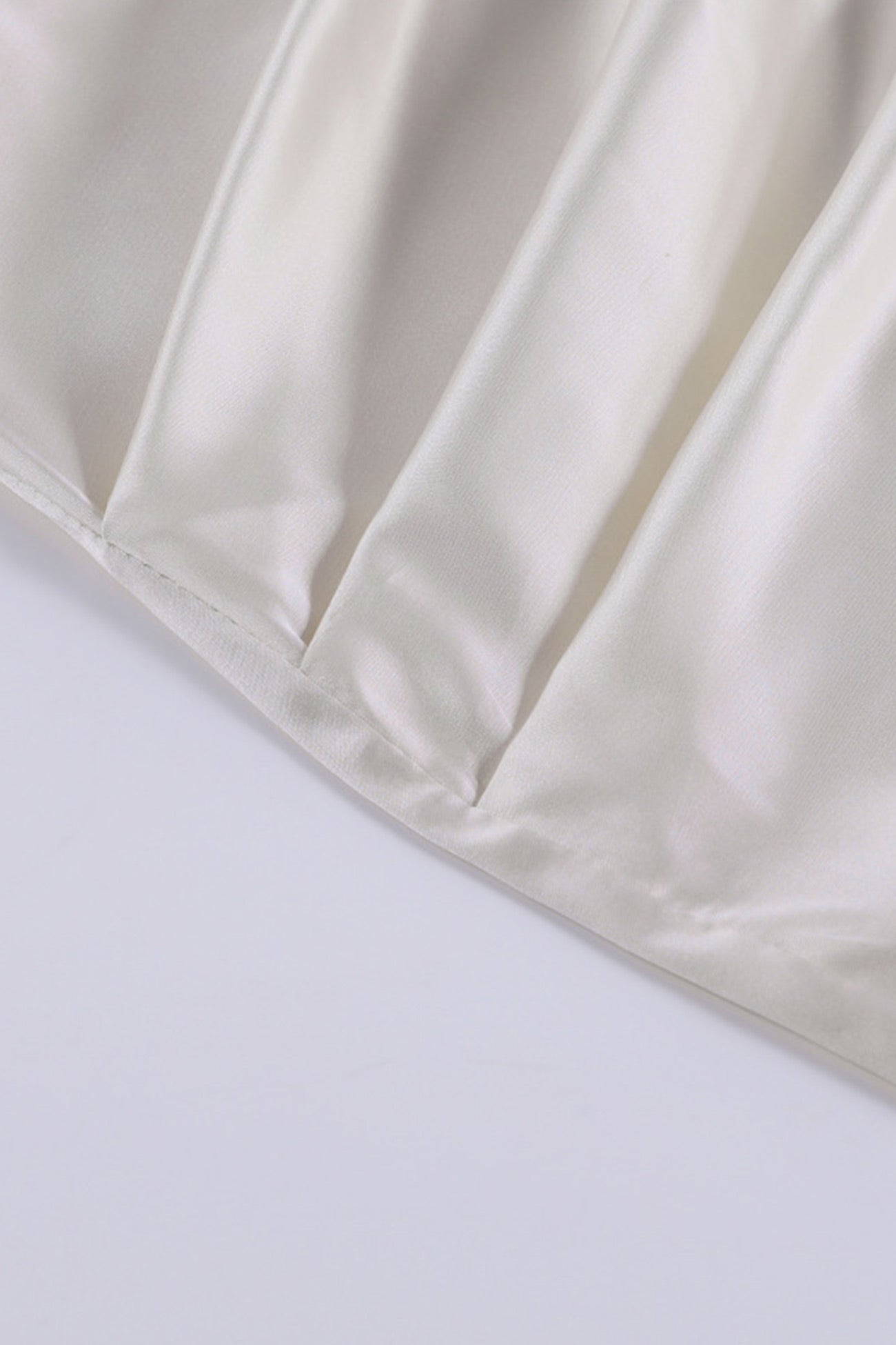 Off Shoulder Lace Sleeve Satin Ruched Dress InsStreet