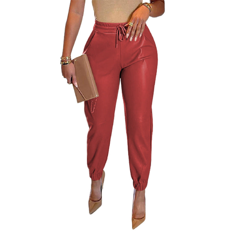 PU Leather Fashion Elegant Office Pants InsStreet