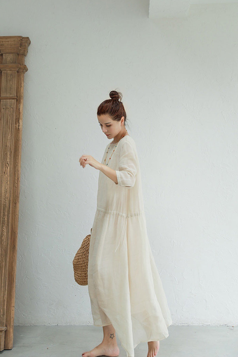 Ramona Dress in Ramie fabric InsStreet