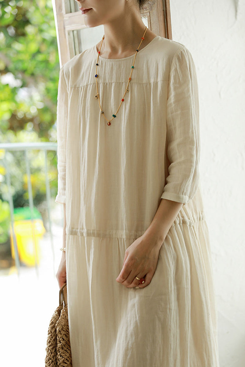 Ramona Dress in Ramie fabric InsStreet