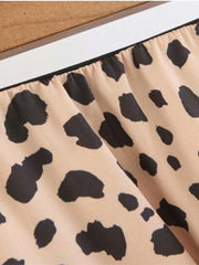 Retro High Waist Leopard Print Satin Skirt InsStreet