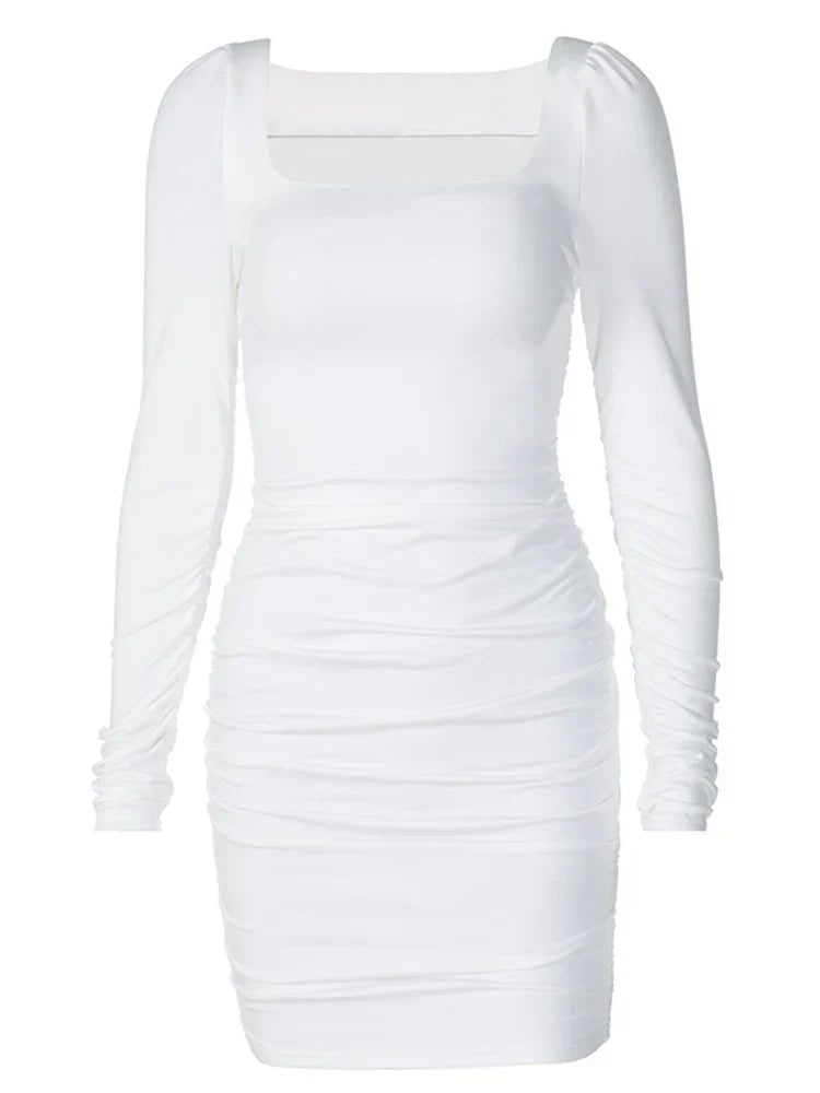 Party Elegant Streetwear Club White Mini Dress InsStreet