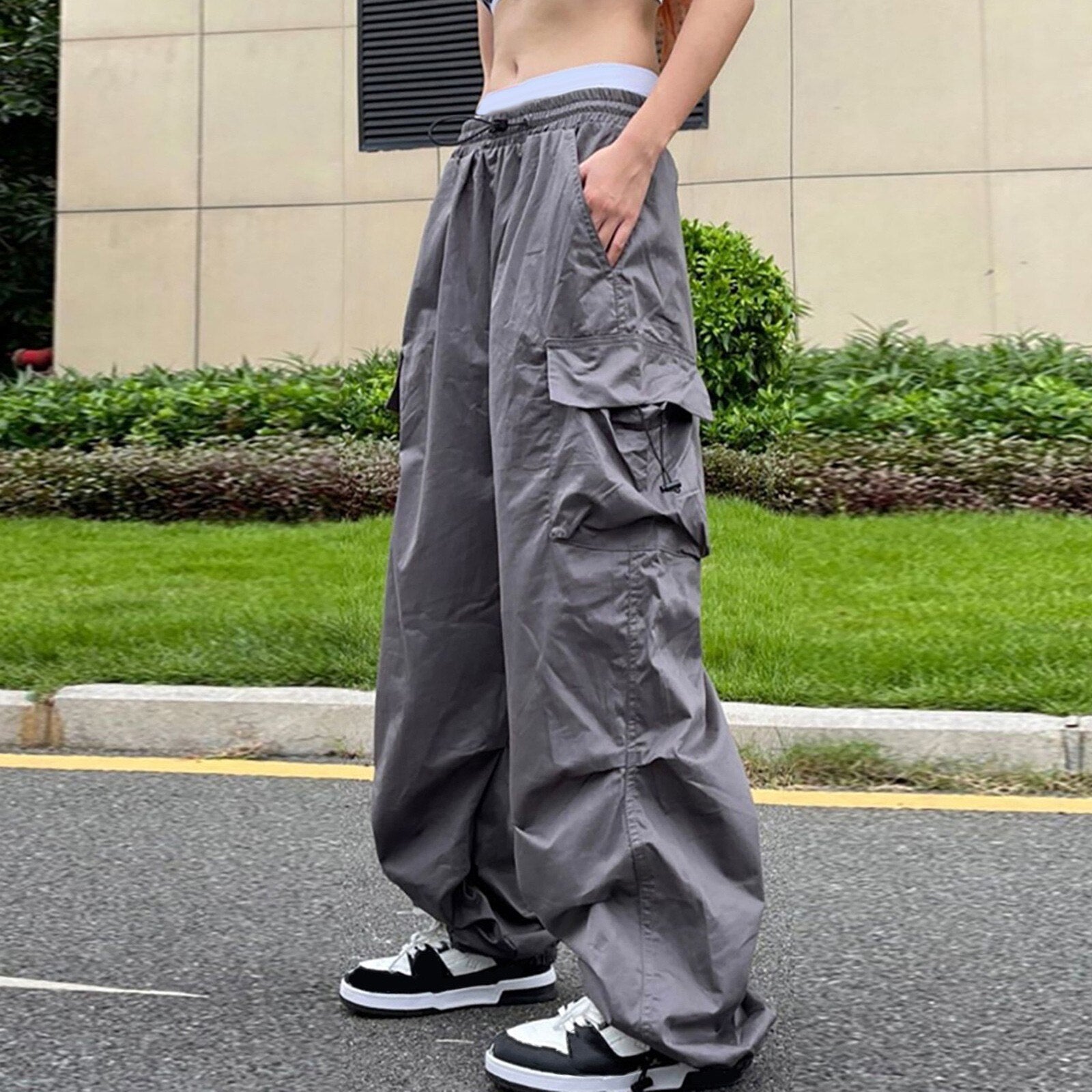 Drawstring Pocket Tech Joggers Trousers Pantalon InsStreet