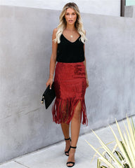 2024 Sequin Tassel Tight Midi Skirt InsStreet