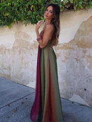 Backless Chiffon Beach Sling Maxi Dress InsStreet