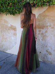 Backless Chiffon Beach Sling Maxi Dress InsStreet