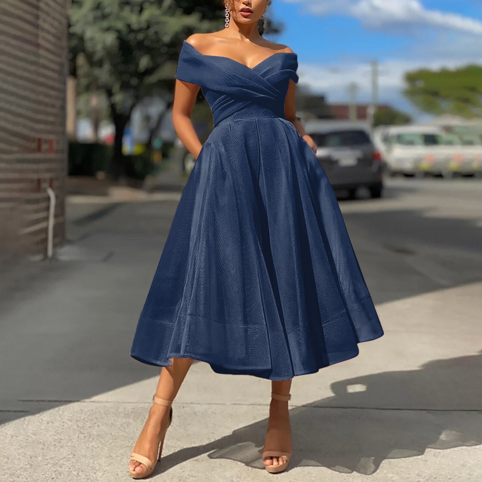 Sexy Off Shoulder Wedding Party Elegant Fashion Dress InsStreet