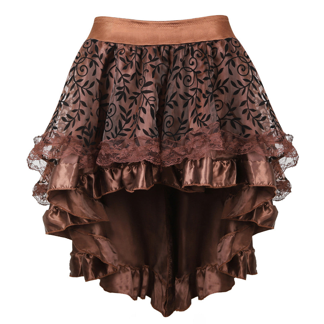 Sexy Steampunk Lace Floral Skirt InsStreet