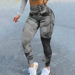 New Fashion Camouflage Print Skinny Pants InsStreet