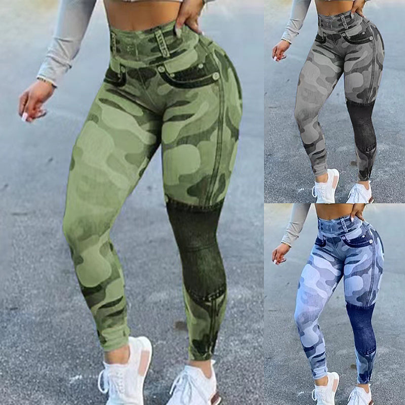 New Fashion Camouflage Print Skinny Pants InsStreet