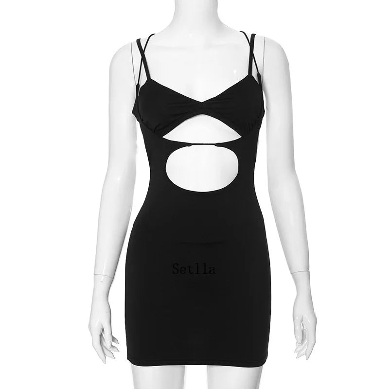 Sleeveless Cut Out Bandage Mini Dress InsStreet