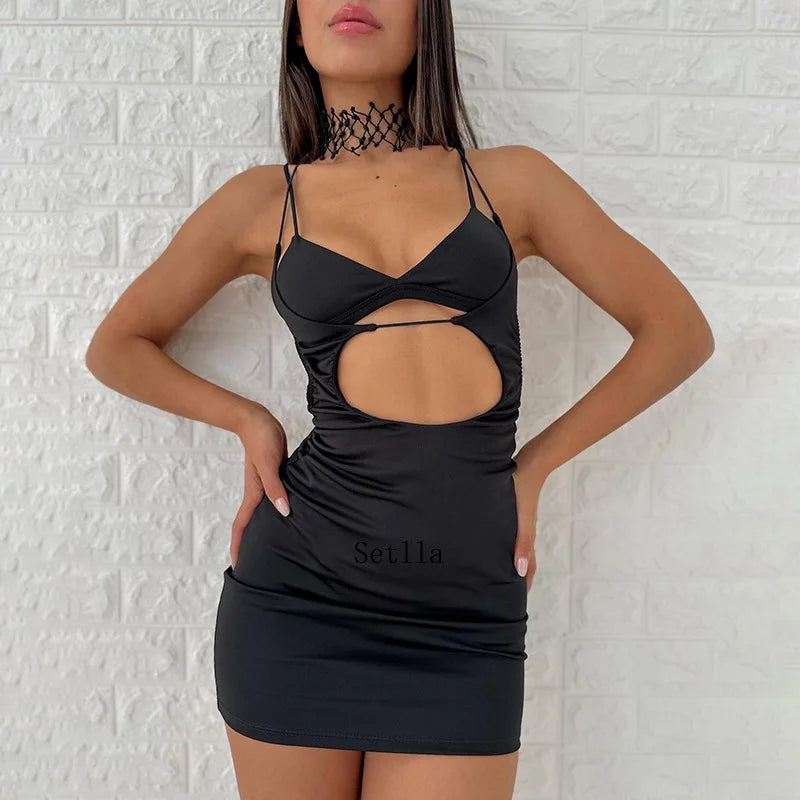 Sleeveless Cut Out Bandage Mini Dress InsStreet