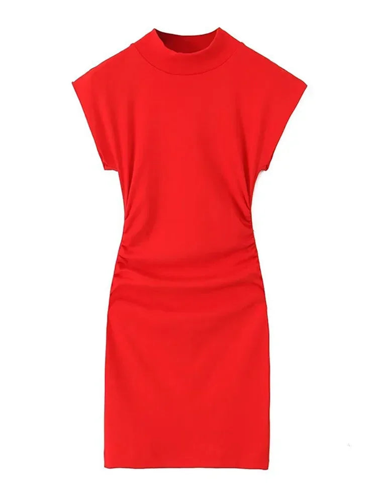 Solid Chic High Waisted Sexy Rear Split Office Lady Commuting Midi Dress InsStreet