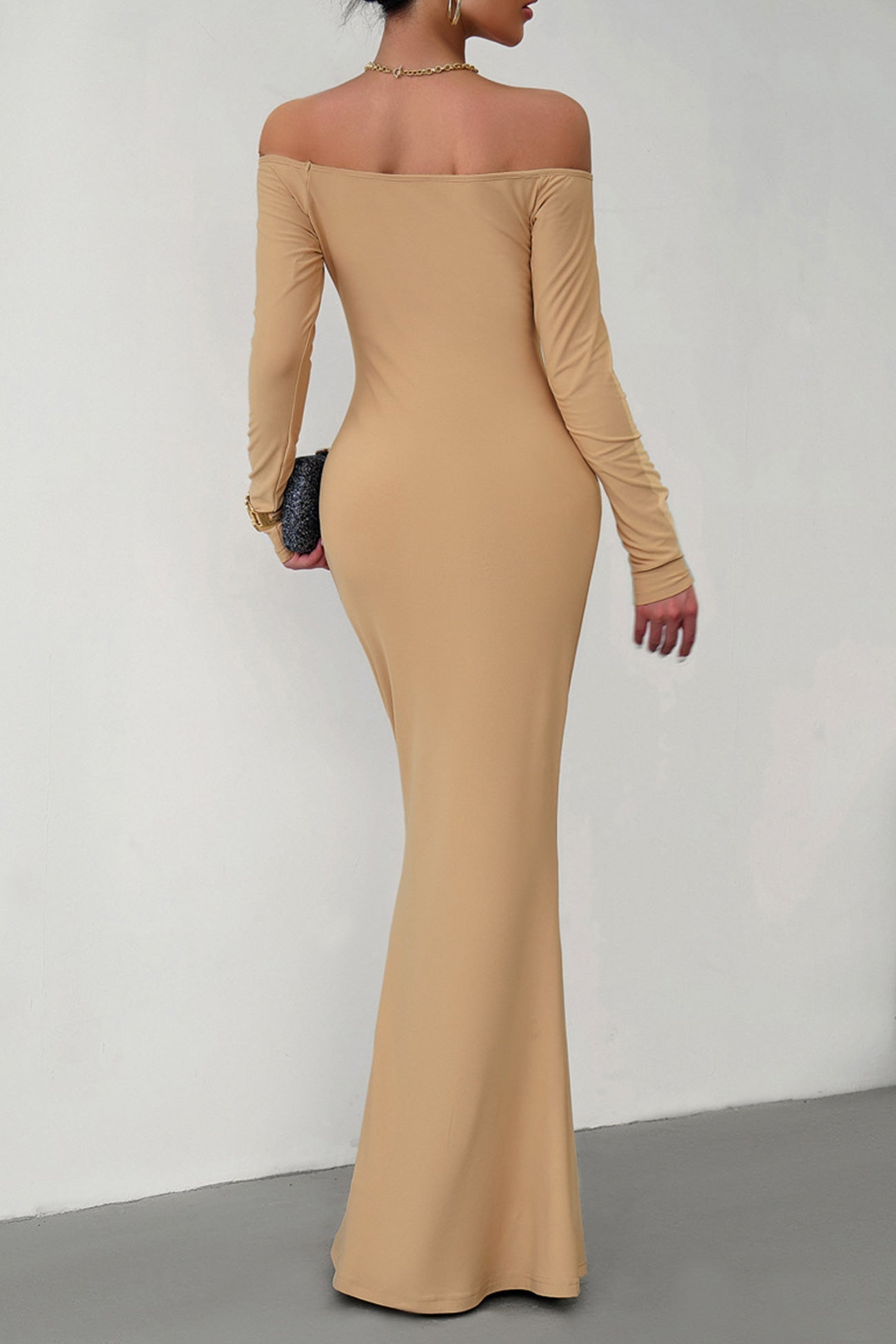 Off Shoulder Fishtail Dress InsStreet